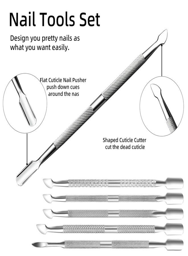 Japior 20 Pcs Cuticle Pusher Cuticle Cutter Double Ended Cuticle Pusher Bulk Nail Tools for Toenails Fingernails - Image 2